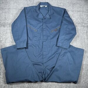 Dickies Coveralls Mens 48 Medium Navy Blue Full Zip Long Sleeve Mechanic‎